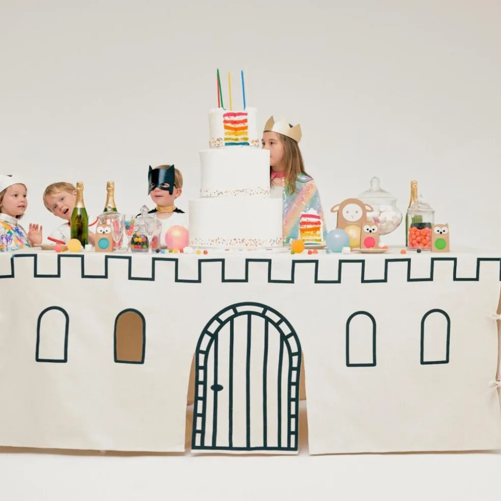 Cabane de table Château Noir et Beige (90 x 200 cm)