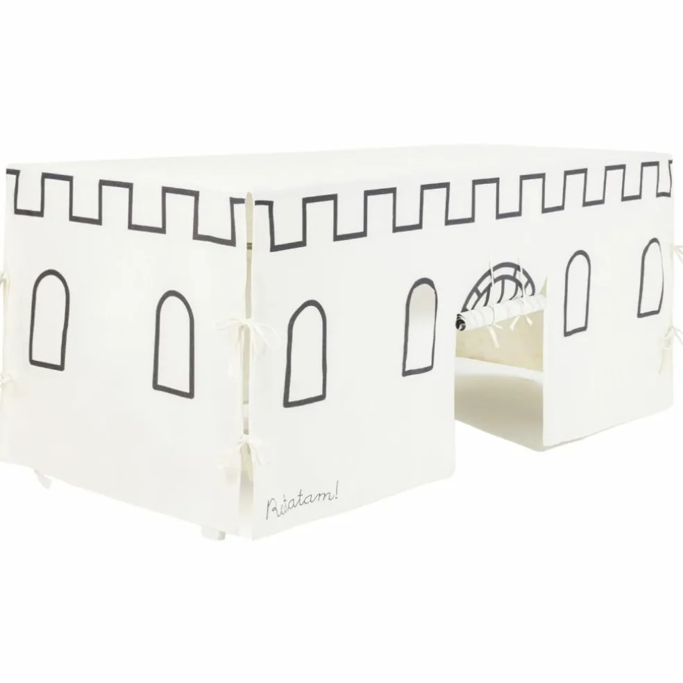 Cabane de table Château Noir et Beige (90 x 200 cm)