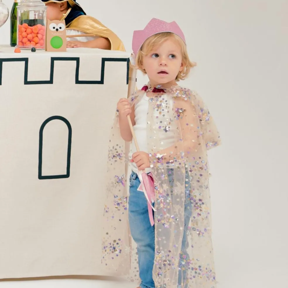 Cabane de table Château Noir et Beige (90 x 200 cm)