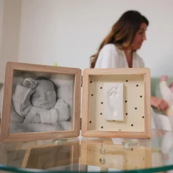 Cadre photo empreintes Double Jolis Cœurs