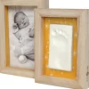 Cadre photo empreintes Duo Daisy Ochre