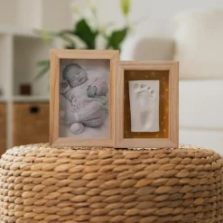 Cadre photo empreintes Duo Daisy Ochre