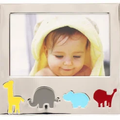 Cadre photo Safari personnalisable (métal argenté)
