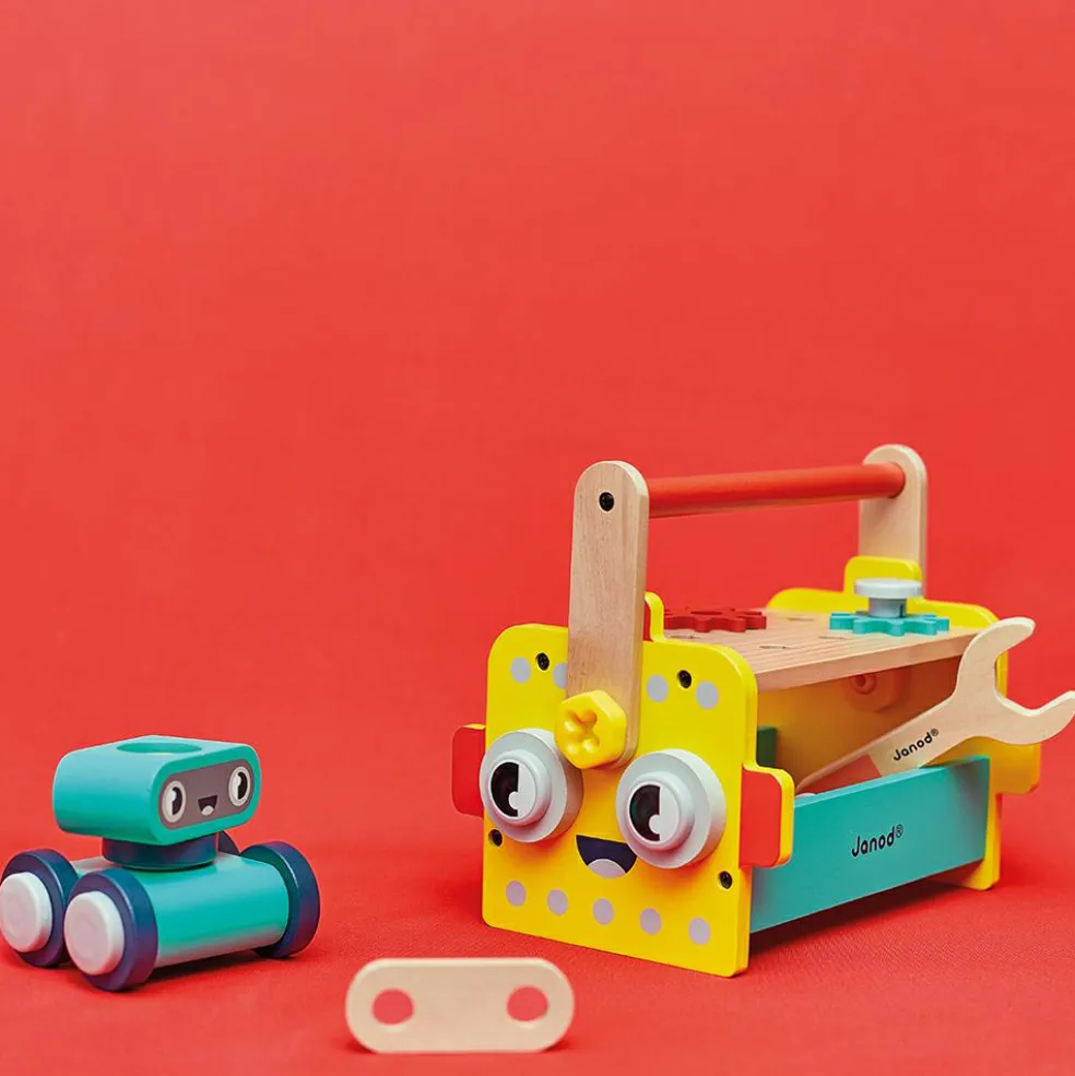 Caisse à outils Brico'kids en bois (25 pièces)