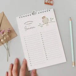 Calendrier des anniversaires Ginkgo