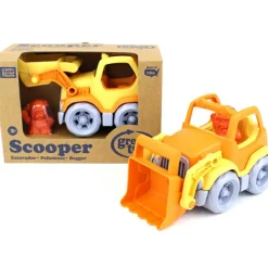 Camion de construction pelle orange et jaune