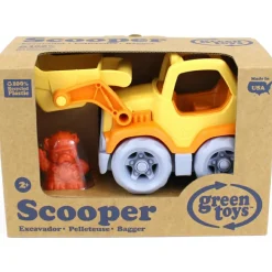 Camion de construction pelle orange et jaune