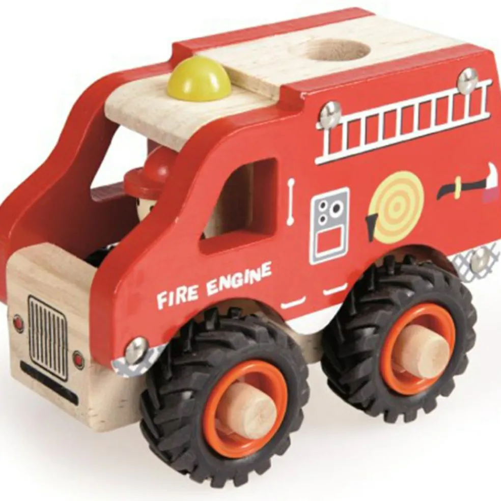 Camion de pompiers en bois