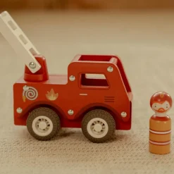 Camion de pompiers 1er âge en bois
