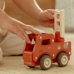 Camion de pompiers 1er âge en bois