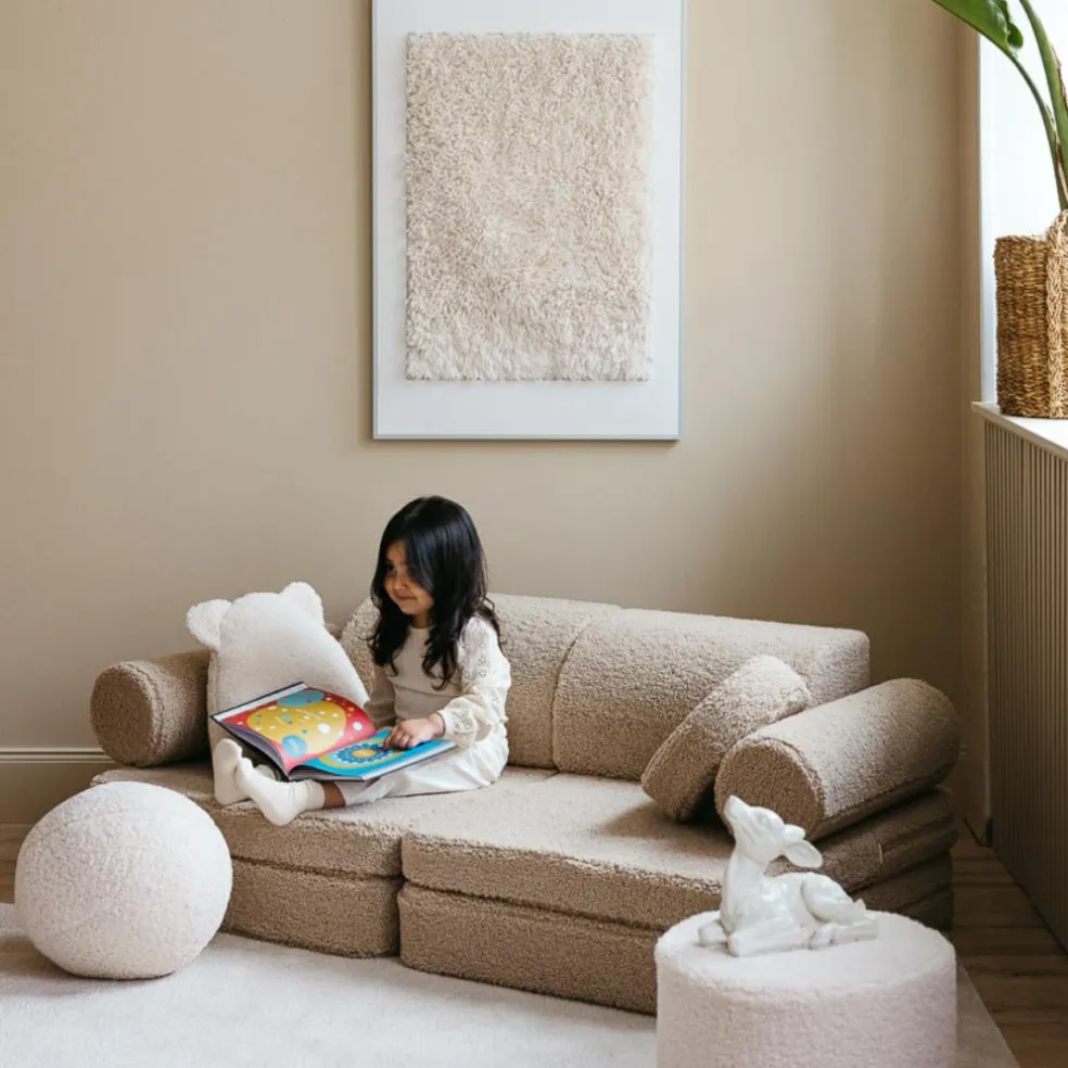 Canapé modulable Settee Biscuit molletonné