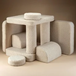 Canapé modulable Settee Biscuit molletonné