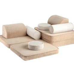 Canapé modulable Settee Brown Sugar velours côtelé