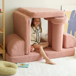 Canapé modulable Settee Guava Pink molletonné