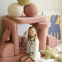 Canapé modulable Settee Guava Pink molletonné