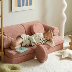 Canapé modulable Settee Guava Pink molletonné