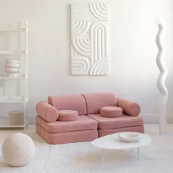 Canapé modulable Settee Guava Pink molletonné