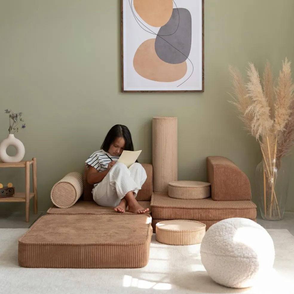 Canapé modulable Settee Toffee velours côtelé