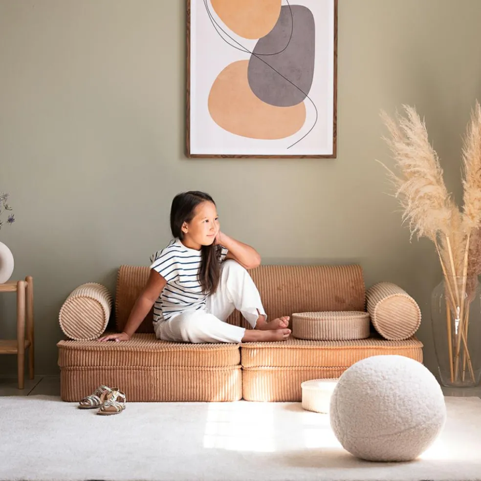 Canapé modulable Settee Toffee velours côtelé