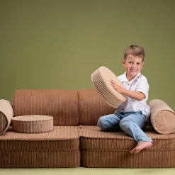 Canapé modulable Settee Toffee velours côtelé