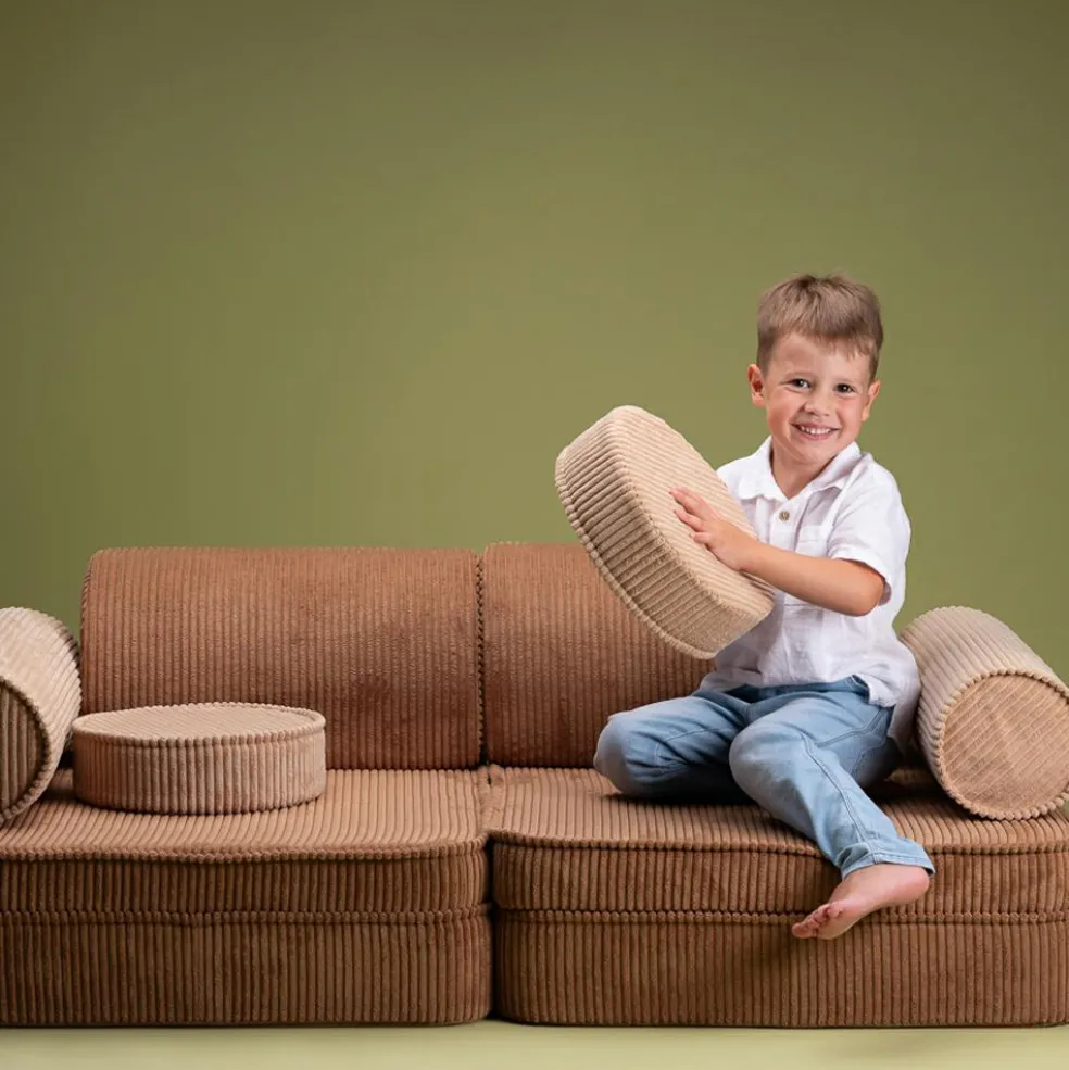 Canapé modulable Settee Toffee velours côtelé