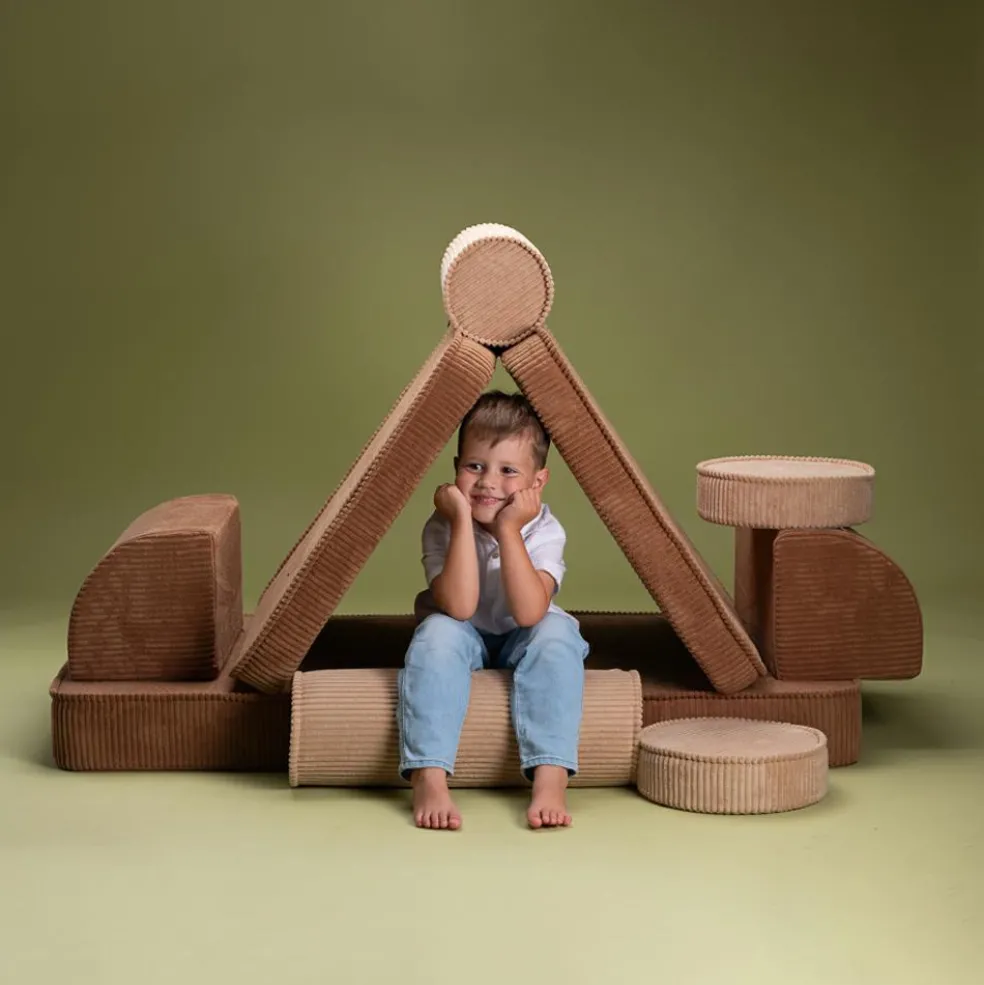 Canapé modulable Settee Toffee velours côtelé