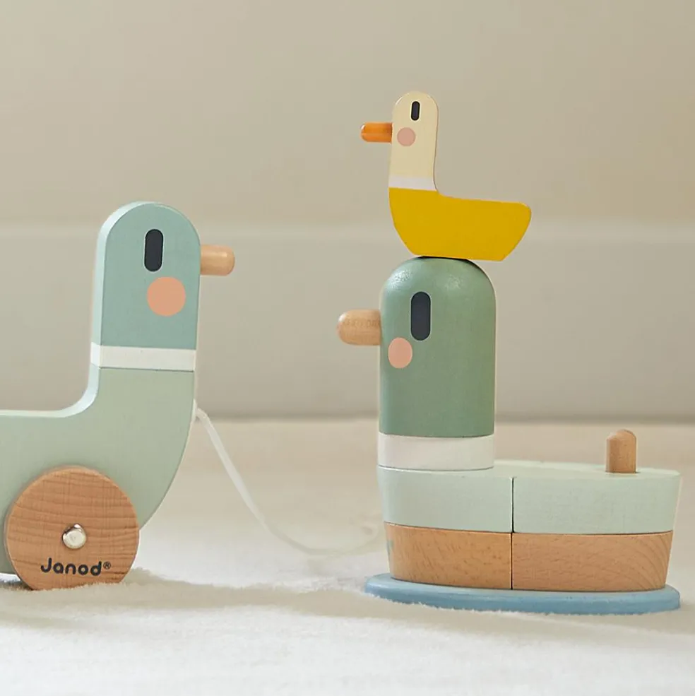 Canards empilables en bois Sweet Cocoon (8 pièces)