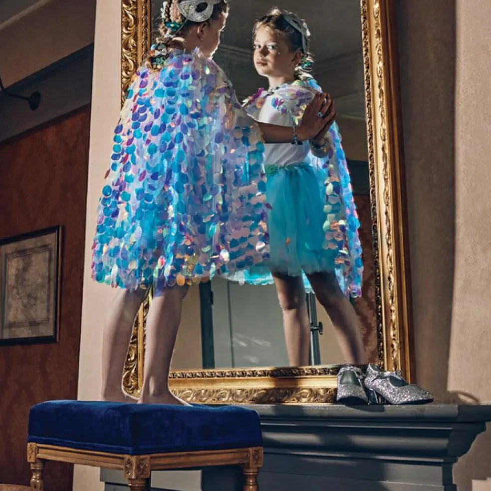 Cape à sequins Lorelie (5-7 ans)