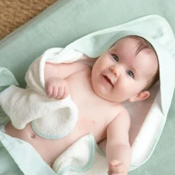 Cape de bain + gant Au large de Nova (70 x 70 cm)