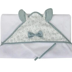 Cape de bain + gant Filou (75 x 75 cm)