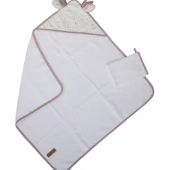 Cape de bain + gant Lilas (75 x 75 cm)