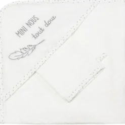 Cape de bain + gant Mini nous tout doux (70 x 70 cm)