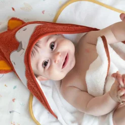 Cape de bain + gant Renard (70 x 70 cm)