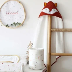 Cape de bain + gant Renard (70 x 70 cm)