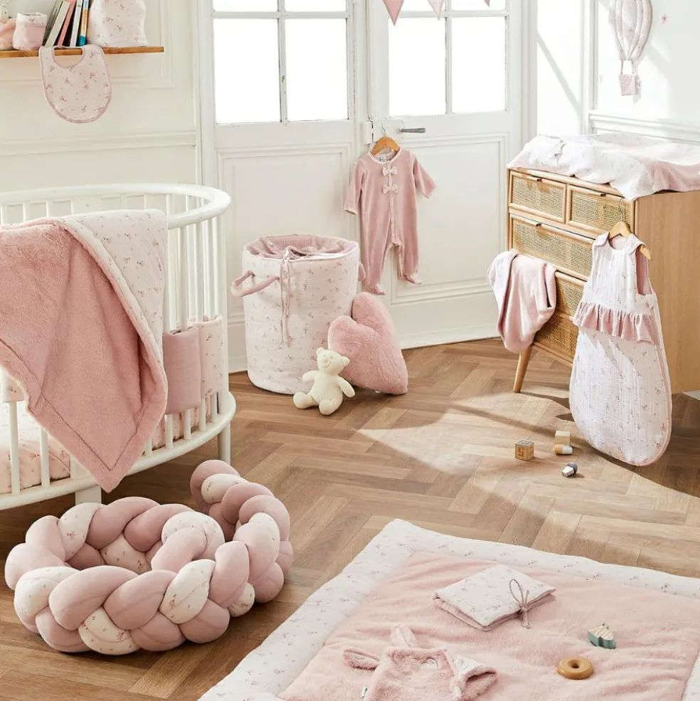 Cape de bain bambou + gant Lovely blossom (70 x 70 cm)