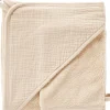 Cape de bain bambou + gant Biscuit (70 x 70 cm)