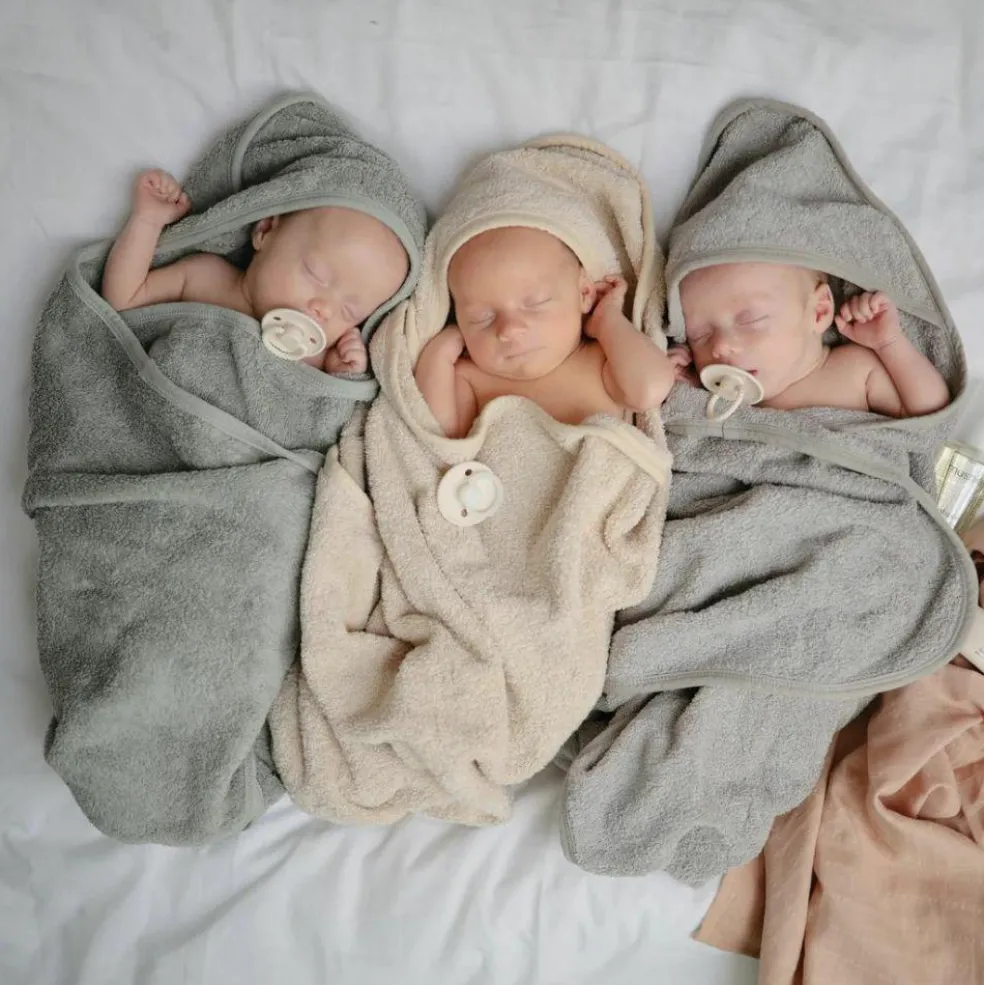 Cape de bain en coton bio Moss