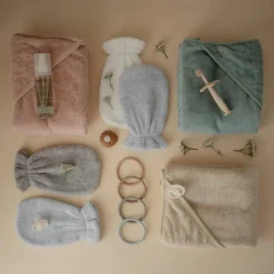 Cape de bain en coton bio Blush