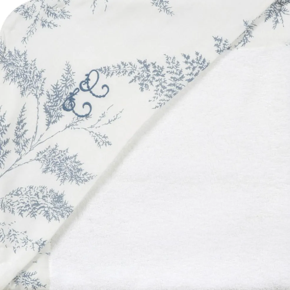 Cape de bain en coton et lin Feuillage (70 x 70 cm)