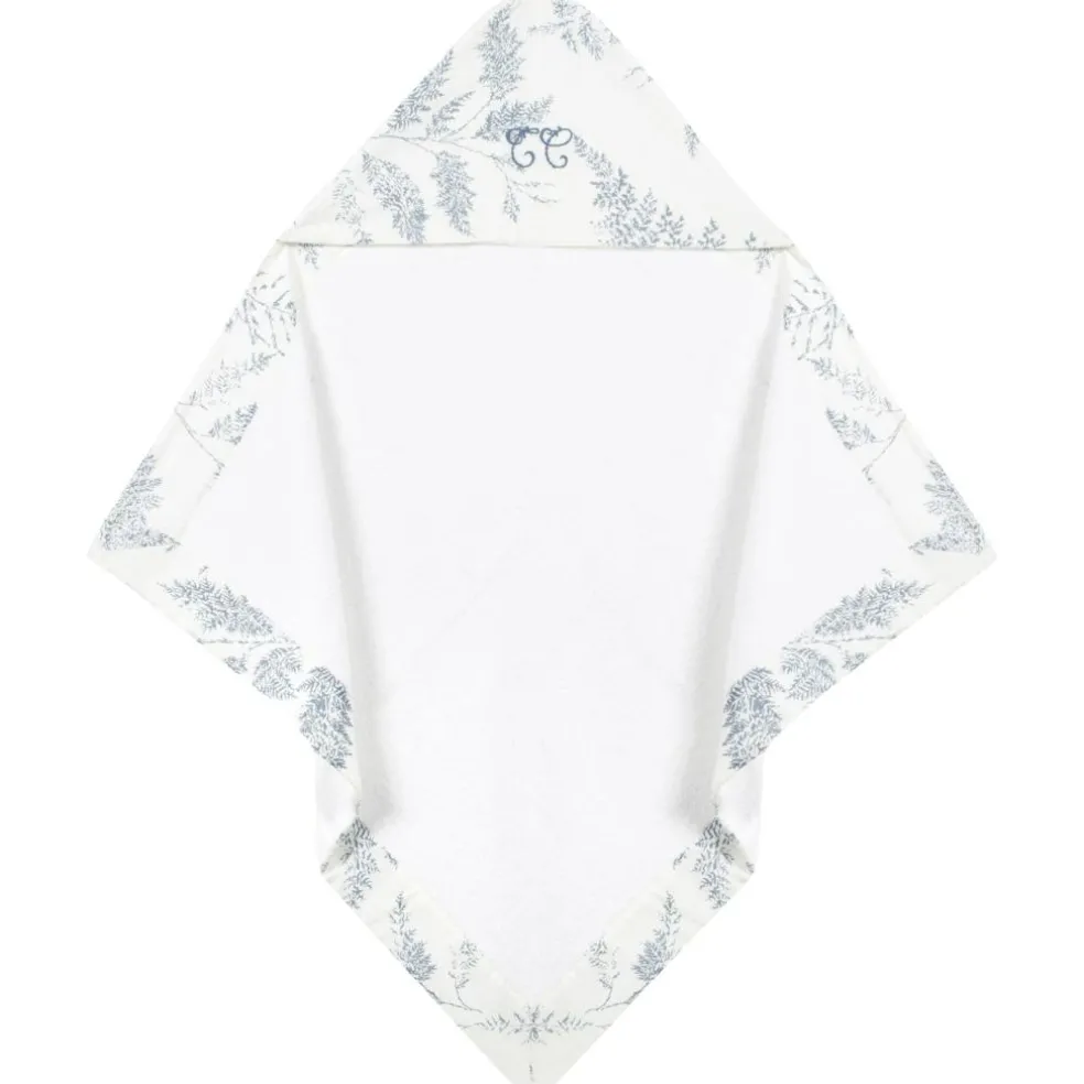 Cape de bain en coton et lin Feuillage (70 x 70 cm)