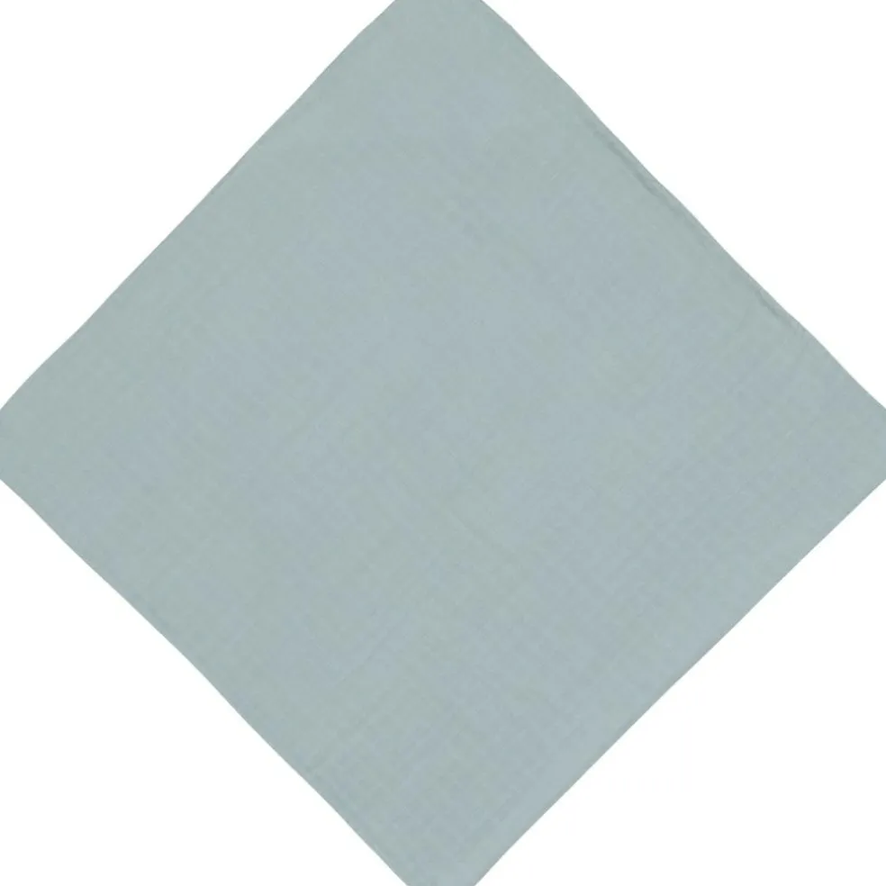 Cape de bain en mousseline-terry bleu poudré