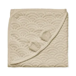 Cape de bain ours amande (80 x 80 cm)