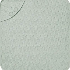 Cape de bain ours vert sauge (80 x 80 cm)