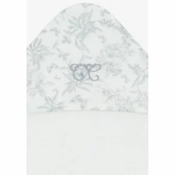 Cape de bain Toile de Jouy gris