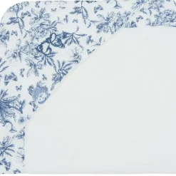 Cape de bain Toile de Jouy bleu