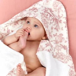 Cape de bain Toile de Jouy (70 x 70 cm)