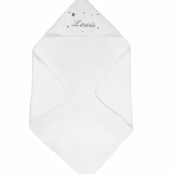 Cape de bain étoile taupe personnalisable (80 x 80 cm)