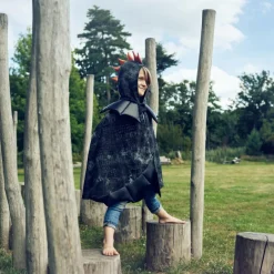 Cape de dragon noir (5-7 ans)