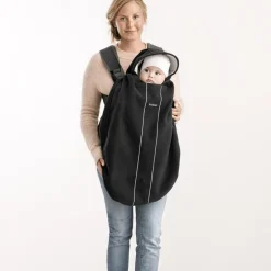 Cape pour porte bébé noire