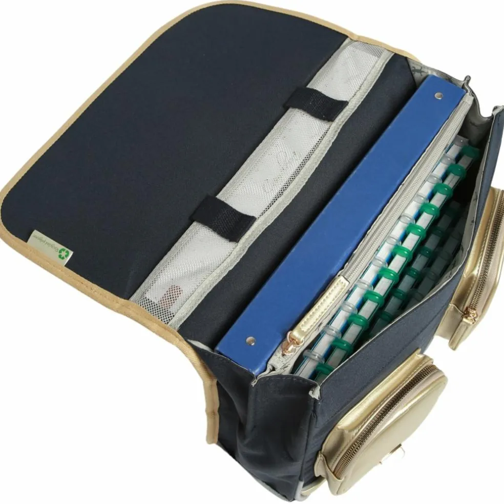 Cartable A4 maternelle Navy Gold Leopard (35 cm)